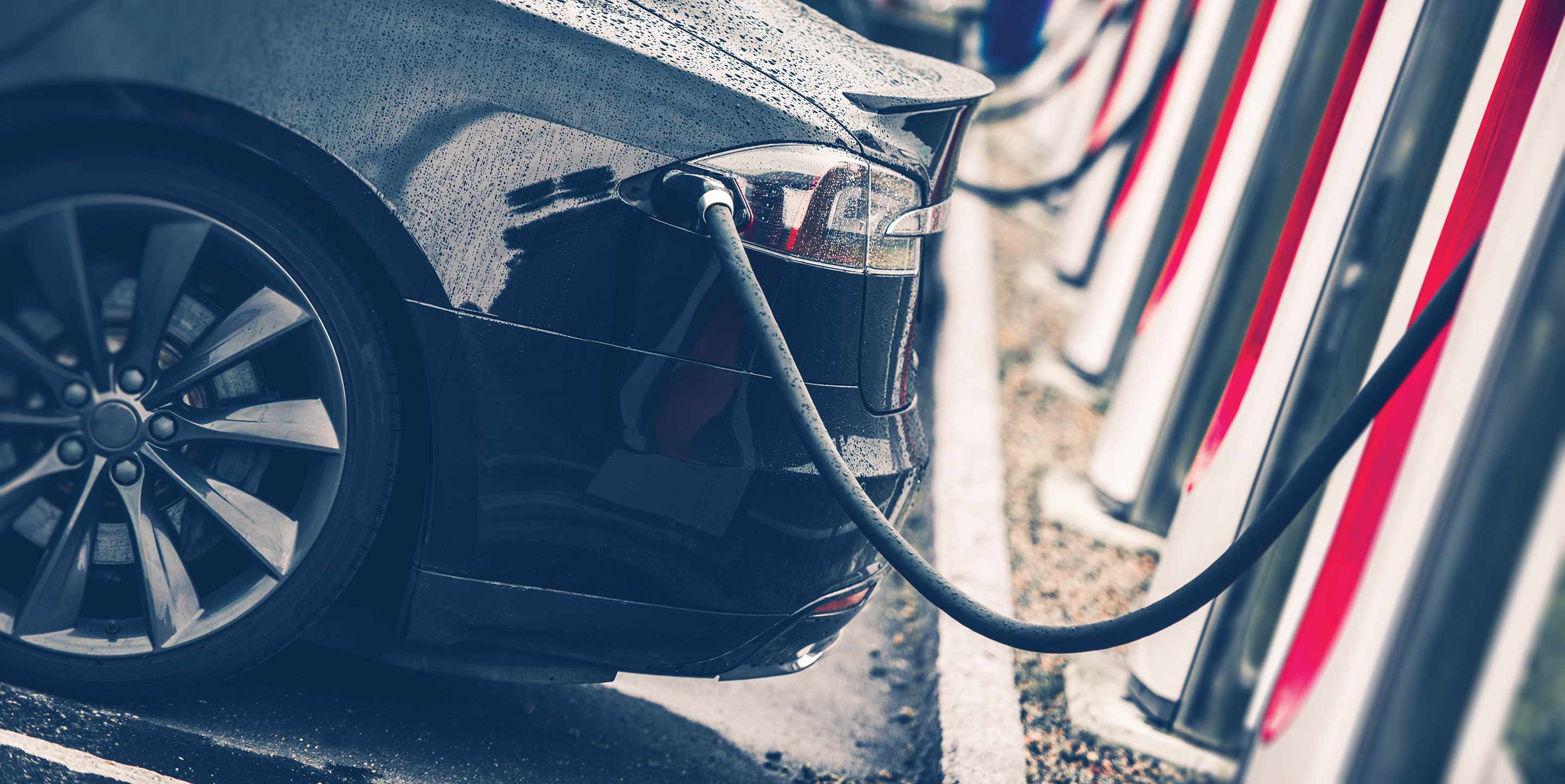 Tesla plugged in to supercharger