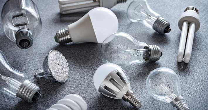 many kinds of lightbulbs
