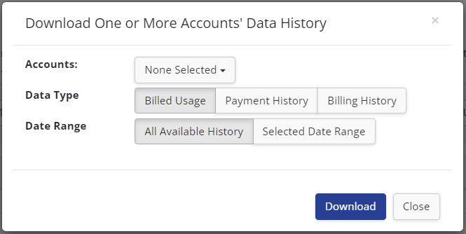 myunitil billed usage tab download