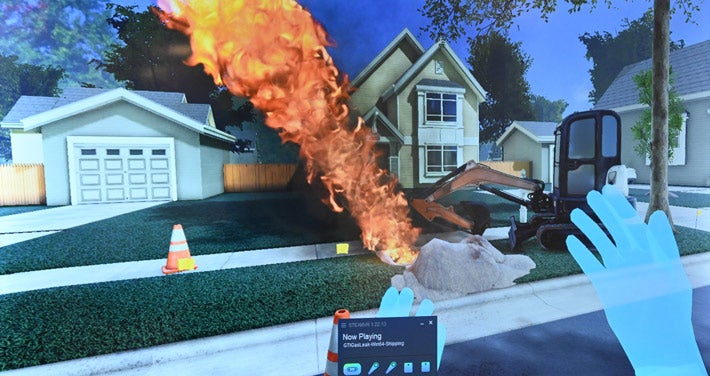 vr gas training screen