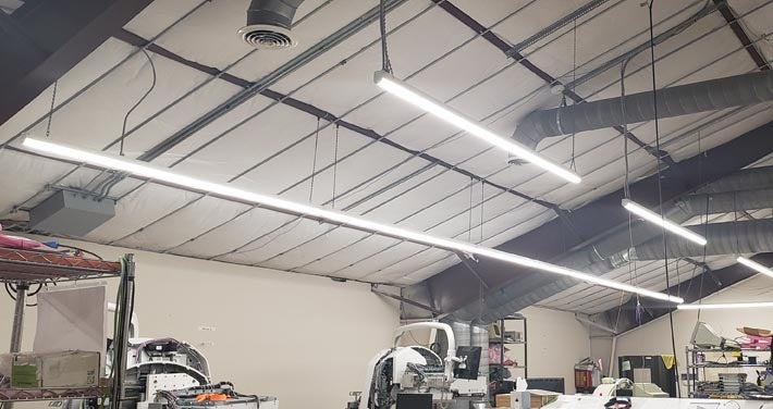 interior ceiling lights in industrial building