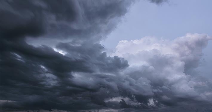 ominous dark clouds in the sky