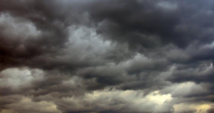 dark and ominous cloud-filled sky