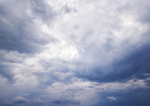 dark and ominous cloud-filled sky